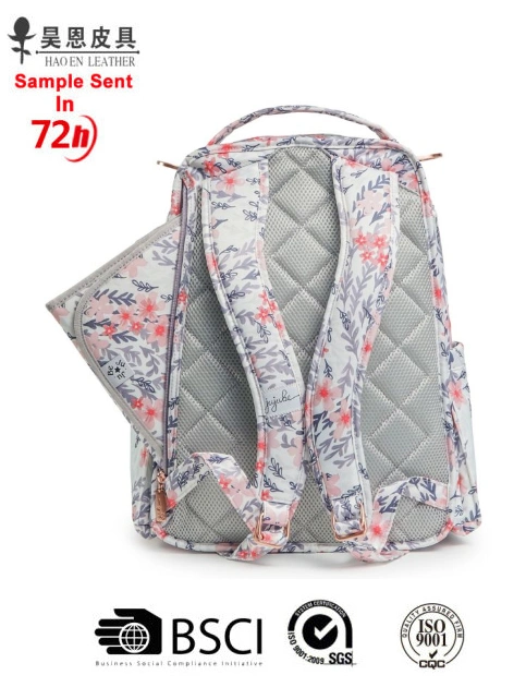 Newest Nylon Fashion Designer Printed Tote Mummy Baby Diaper Bag for Travel