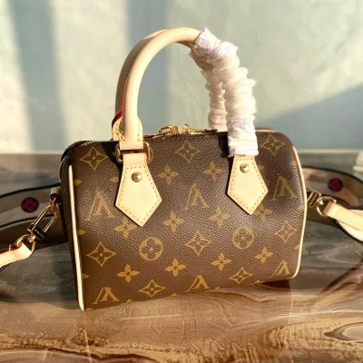 Klassische Damen-Designer-Replik-Schultertasche mit Speedy-Taschengriff und Riemen Louis