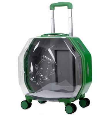 Katzentasche, tragbarer Trolley, Haustiertasche, transparent, für Haustiere, atmungsaktiv, für Katzen, Gepäckraum, Kapsel-Trolley